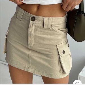 Princess Polly Beige Cargo Mini Skirt